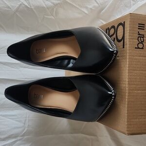 Bar III Women's Black Heels with Silver Accents
